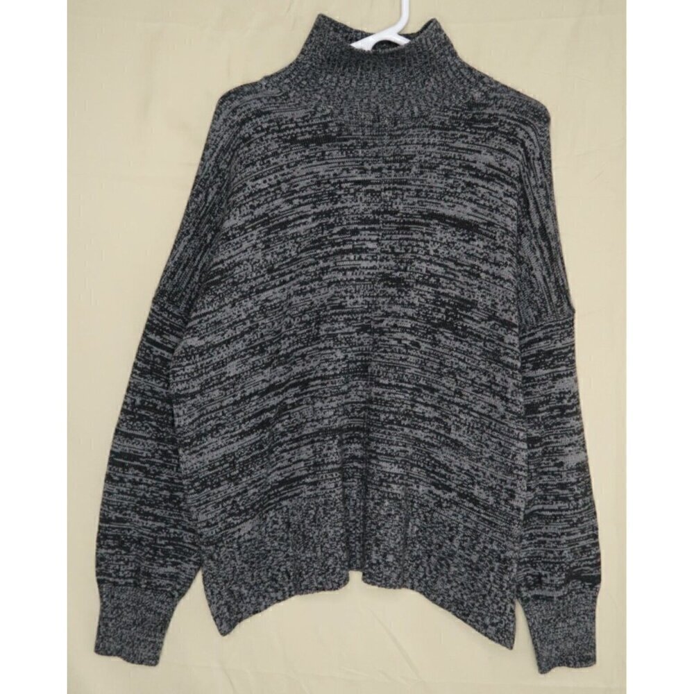 French Connection Turtleneck Sweater Heather Gray Pullover Women's Size Medium - Picture 1 of 16